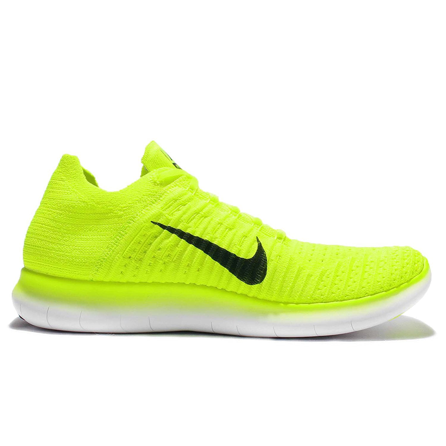 Nike Free Rn Running Shoe-Volt/Black-White - Walmart.com