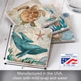 thumbnail image 3 of CounterArt "Monterey Bay" 4 Pack Absorbent Stone Tumbled Tile Coasters 4" Square, 3 of 6
