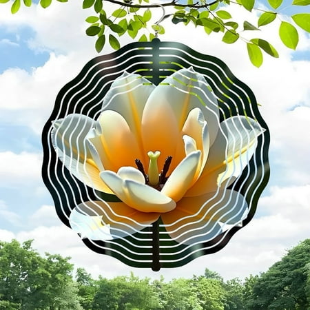 3D Metal Hanging Wind Spinners with Artistic Circular Pattern Design – Vibrant Flower & Black Lines – Perfect for Yard and Garden Decor 3D Metal Hanging Wind Spinners with Artistic Circular Pattern Design – Vibrant Flower & Black Lines – Perfect for Yard and Garden Decor