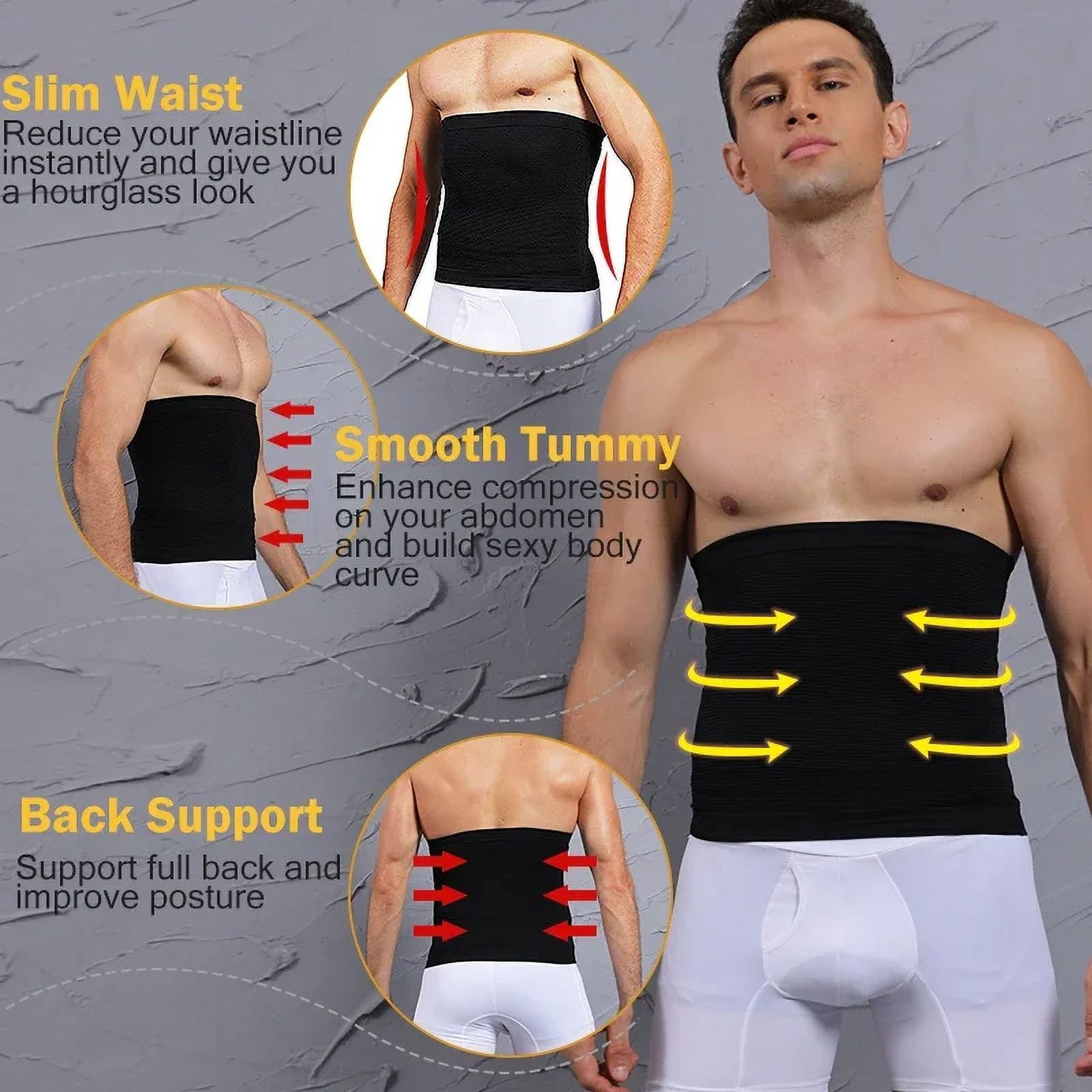 Chemise De Compression SLIMBELLE Pour Homme - Col V, élastique, Taille Amincissante, Contrôle Du Ventre, En Nylon/élasthanne