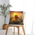 thumbnail image 5 of Fuzoiu Cartoon Swimming Yellow Duck Print Square Pillow Cover,Hidden Zipper Design,Luxury Square Pillow Case, Throw Pillow,Couch Cushion-24"x24", 5 of 7