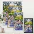 thumbnail image 4 of Designart 'Small Fountain With Trees In The Village House' Country Framed Canvas Wall Art Print, 4 of 5