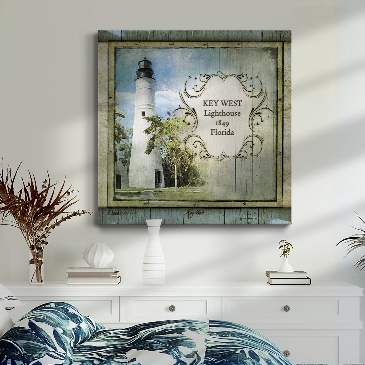 Wexford Home Florida Lighthouse VI-Premium Gallery Wrapped Canvas, 16" x 16" - Ready to Hang