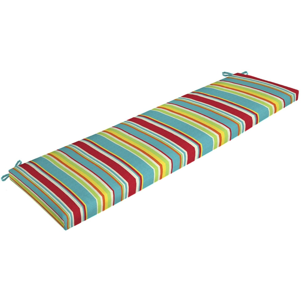 Mainstays Multi Stripe 17 x 46 in. Outdoor Bench Cushion