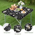 thumbnail image 4 of Black Gothic Hand Eye Pattern Square Fitted Tablecloth with Elastic Edge,Square Table Cover,Washable Elastic Table Cover for Home Kitchen Party Decor 36"x36", 4 of 6