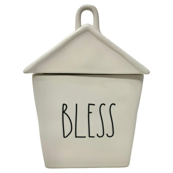 Rae Dunn Boîte/boîte à Biscuits - par Magenta, Collection Artisan - "BLESS" en Grandes Lettres de Police LL - Belle Boîte/boîte à Biscuits - Parfait pour Tous Vos Autres Accessoires de Cuisine Rae Dunn