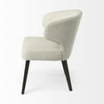 thumbnail image 3 of Ivory and Black Mid Century Wingback Dining Chair, 3 of 5