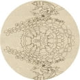 thumbnail image 1 of Ahgly Company Machine Washable Indoor Round Transitional Moccasin Beige Area Rugs, 4' Round, 1 of 1