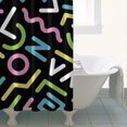 thumbnail image 5 of Minimalist Shower Curtain Fashion Stylish Chic Modern Aesthetic Classic Abstract Geometric Retro Vintage Artistic Colorful Abstract Pop Art Graffiti Art Tie Dye Psychedelic Art Rainbow Gradient, 5 of 5