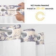 thumbnail image 2 of No Hook Tiger Leopard Shower Curtain with Snap in Liner Set, Farmhouse Retro Nature Forest Trees Animals Waterproof Bathroom Curtains with See Through Top Window, Hotel Style Small 36 x 72 Inch, 2 of 9