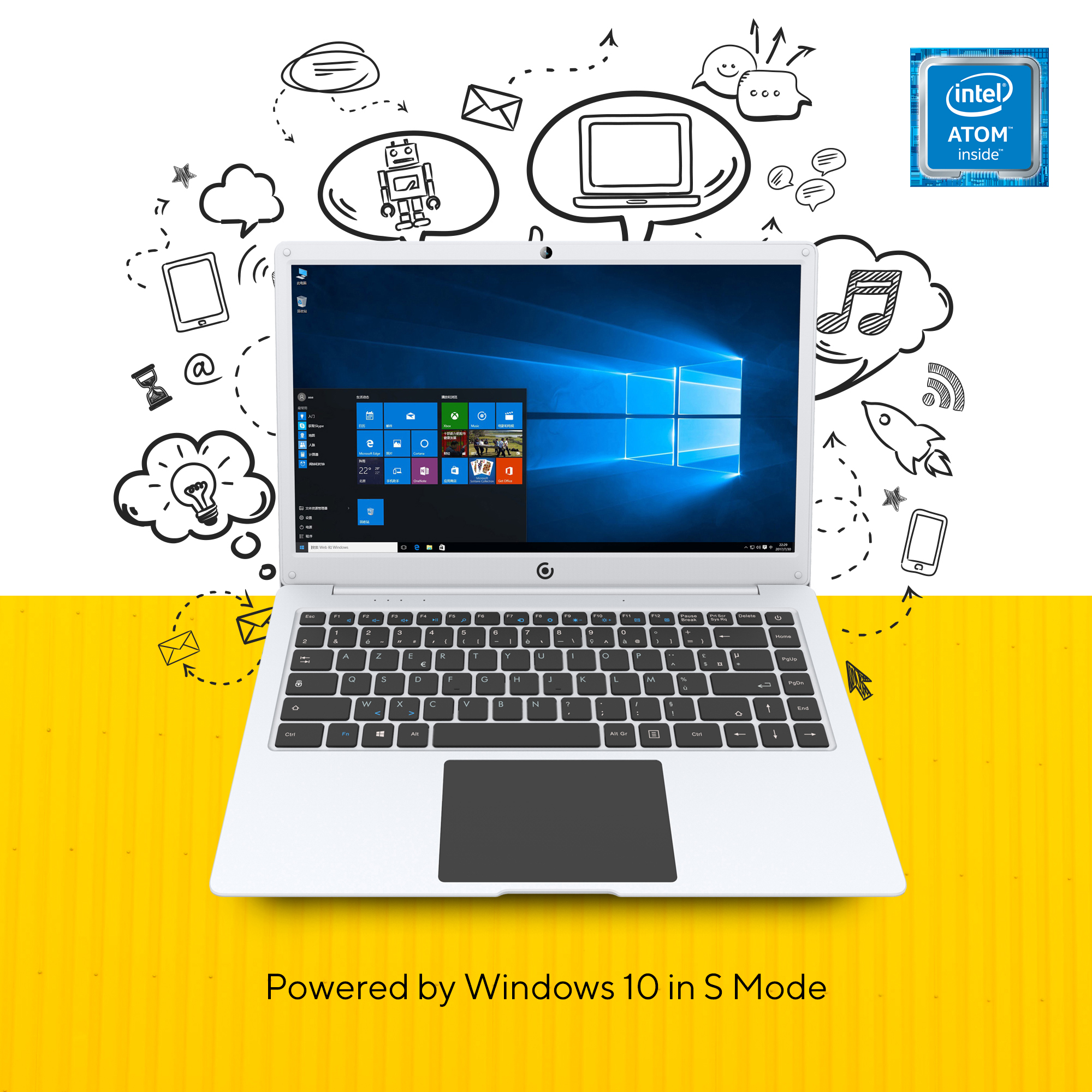 Core Innovations 14" FHD Laptop N3350 4GB 64GB eMMC Windows 10 S Silver CLT136401SL - image 3 of 8