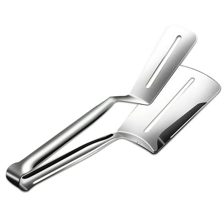 

3Pcs Stainless Cooking Tongs Meat Burger Patty Kitchen Deep Frying Spatula Camping Cookware Household Grilling