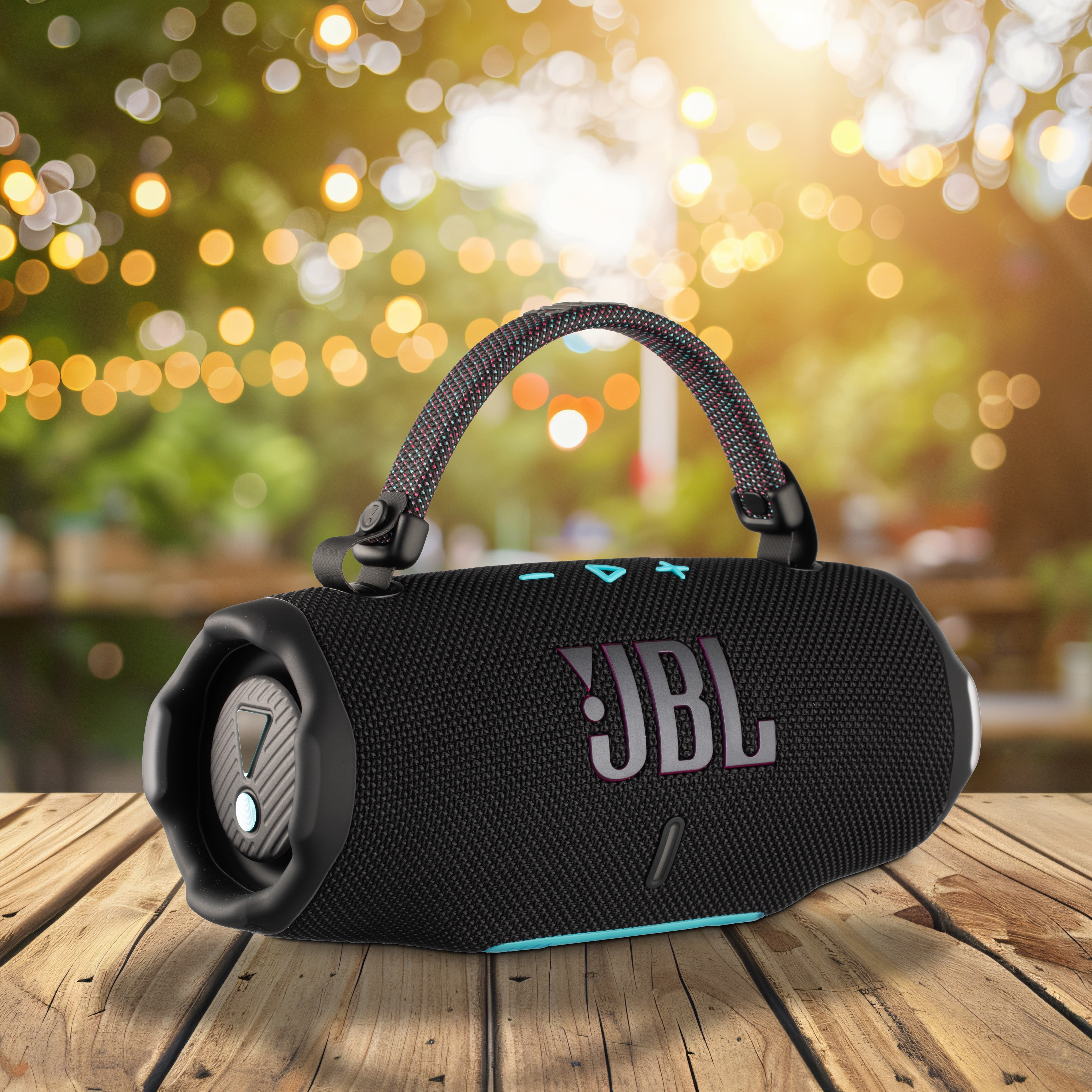 JBL Charge 6 Portable Speaker (Funky), IP68 Waterproof with Travel Case (International Model)