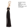 thumbnail image 7 of Tnobhg Tassel Keychain Pendant Faux Leather Solid Color Lobster Clip Fringe Stainless Lightweight Portable DIY Keyring Schoolbag Decoration Pendant, 7 of 7