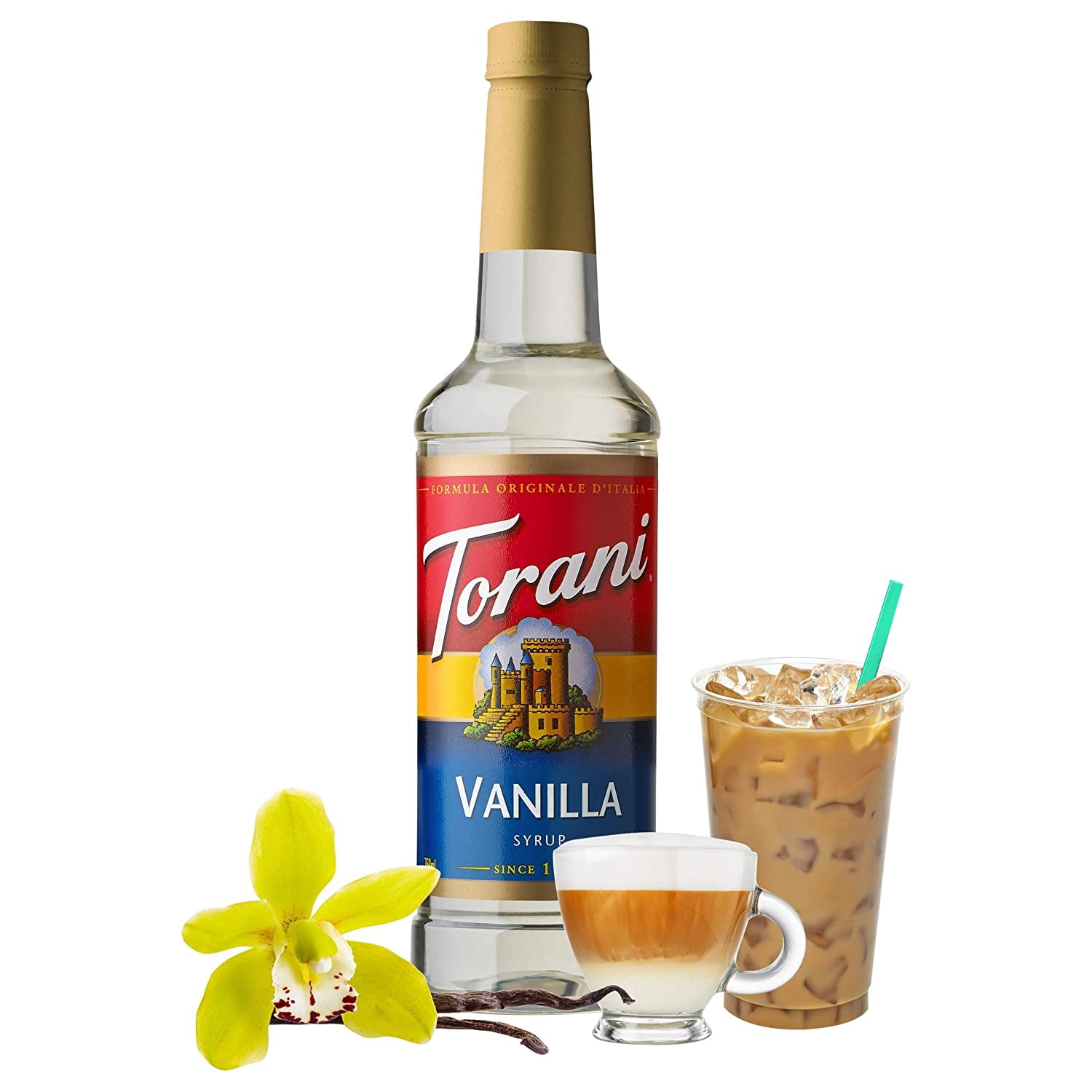 Pack of 6, Torani Vanilla Syrup, 25.4 fl oz
