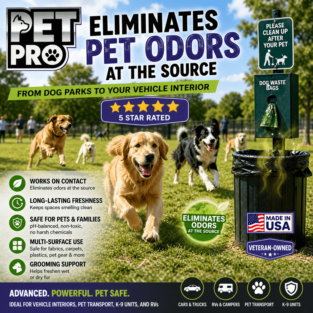 Infinity Shields PetPro, Pet-Safe, Odor Eliminator, Surface Protectant Spray, 1 Gallon W/ Remote Sprayer, Fresh & Clean Scented