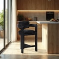 thumbnail image 2 of Meridian Furniture Sacha Black Velvet Stool, 2 of 9