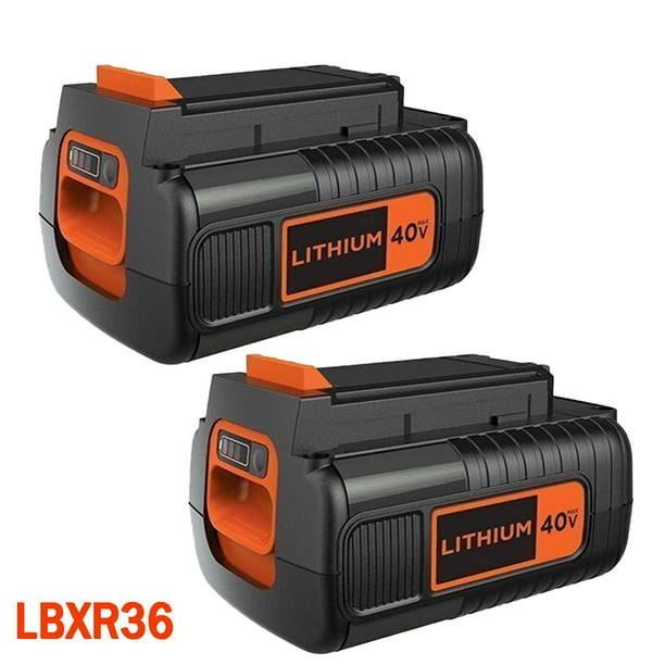 2Pack 40V Lithium Battery for Black and Decker LBXR36 4.0 AH 40 Volt