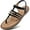 Black, variant on Ecetana Flat Sandals for Women Dressy Summer Beach Shoes for Women Sandals with Ankle Elastic Strap