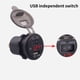 thumbnail image 5 of Cargador De Coche Usb Pantalla Digital Multipropósito Cargador De Coche Adaptador De Cargador De Coche Fácil De Instalar Con Voltímetro Para Carga De Tableta De Teléfono Eigraketly VI005088-00, 5 of 7