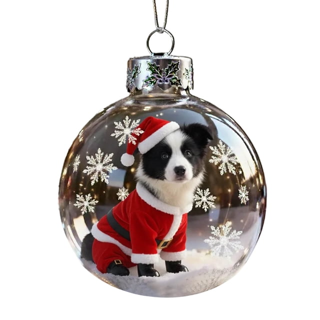 Hangs Animal 2D Flat Plate Transparent Handmade Winter Series Festival Seasonal Natural Acrylic Decorations