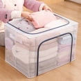thumbnail image 2 of Nylon mesh storage box steel frame breathable folding finishing box large quilt moving storage box waterproof, 2 of 6
