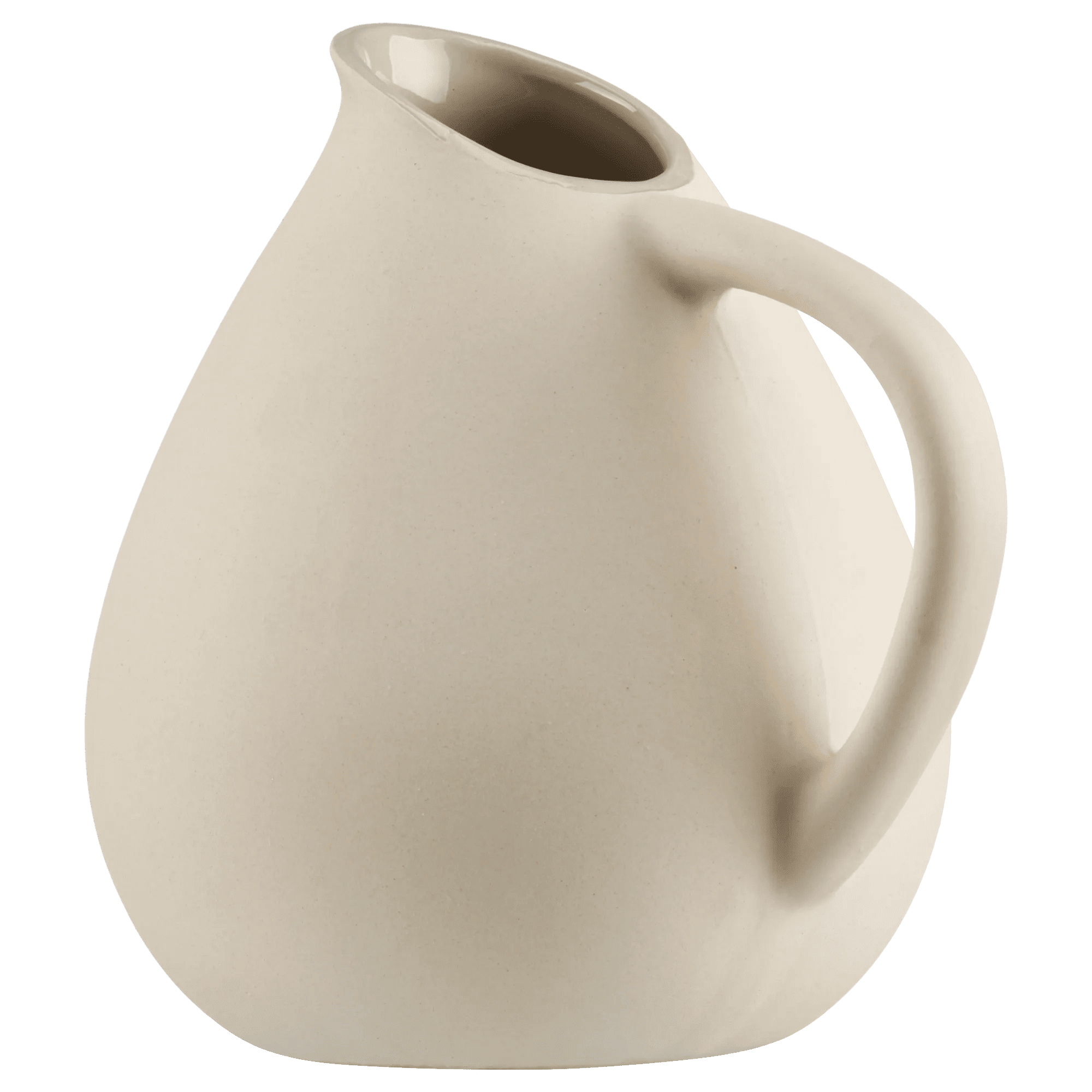 Bouclair vase with handle, Textured ceramic vase
