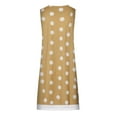 thumbnail image 5 of Summer Dresses for Women Crewneck Sleeveless Polka Dot Printed Short Dress Ladies Casual Beach Sun Dresses, 5 of 8