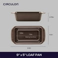thumbnail image 2 of Circulon Bakeware Nonstick  9" x 5" Loaf Pan, Chocolate Brown, 2 of 10