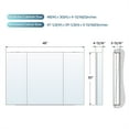 thumbnail image 5 of ANGELES HOME 48" x 30" Medicine Cabinet with Mirror, Rectangular Bathroom Mirror Cabinet with 9 Adjustable Glass Shelves, Aluminum Body, Recessed or Surface Mount Mirror Medicine Cabinet, Three Door, 5 of 12