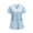 #055-Light Blue, variant on TaTaai Scrubs Set for Women,Medical Women Scrubs,Nurse Uniform V-Neck Top and Straight Leg Pants with Multi Pocket Gift