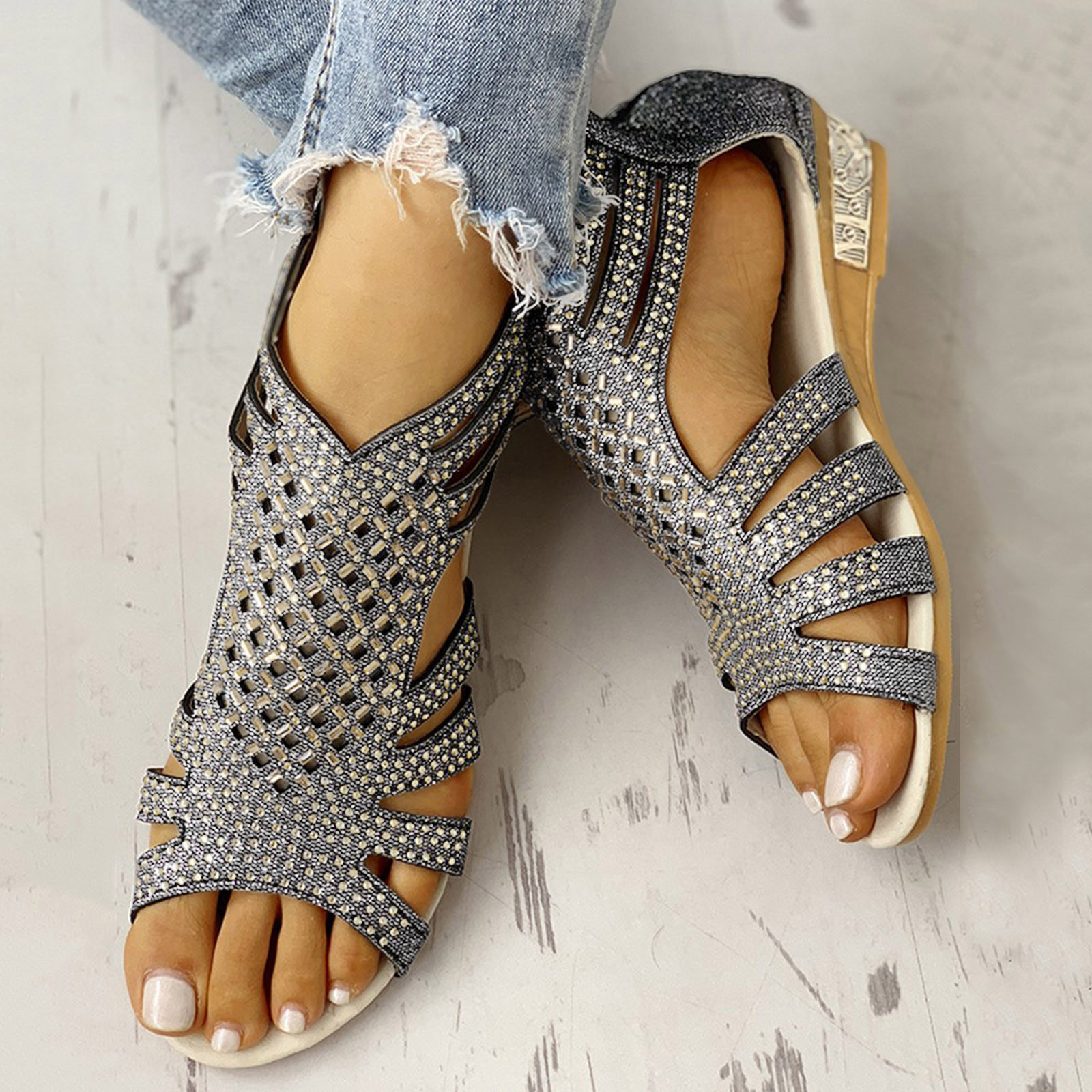 Buy Knee High Gladiator Sandals. White Lace up Sandals With Boho Chic  Interchangeable Laces. Vegan Too. Online in India - Etsy