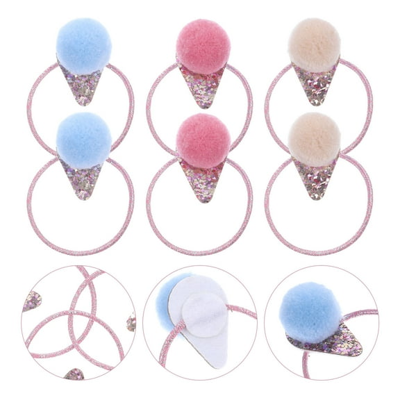 FRCOLOR  12 Pcs Pom Tail Ponytails Hooks Elastic Hair Ties Baby Girl