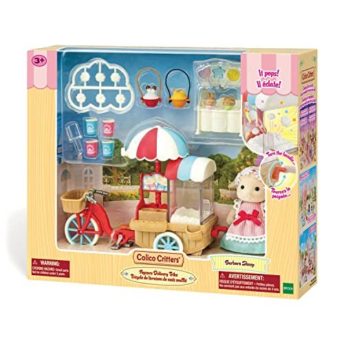 Ternurines triciclo de palomitas de maíz, juego de casa de muñecas con figura y accesorios Calico Critters Calico Critters