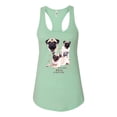 thumbnail image 2 of If It's Not a Pug It's Just a Dog Gift | Womens Dog Lover Jersey Racerback Tank Top, Mint, Medium, 2 of 3