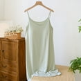 thumbnail image 2 of Women's Adjustable Spaghetti Strap Cami Slip Mini Dress, Chemise Basic Slip Under Dress Nightgown V Neck Nightwear Ladies Nightgown Mint Green L, 2 of 4