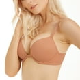 thumbnail image 4 of Wingslove Womens Push-up Bra Deep V Plunge Underwire T-Shirt Bra 2 Cups Up Muitiway, Peach Brown 32B, 4 of 8