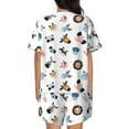 thumbnail image 6 of Sigee Cartoon Animals for Sleepwear Casual Pjs with Pockets Women's Pajamas Sets Shorts 2 Piece Short Sleeve Lounge Sets Small, 6 of 9