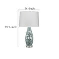thumbnail image 5 of Benzara BM241102 Lampe de Table avec Motif Filigrane Découpé, Gris, 5 of 5