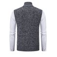 thumbnail image 4 of Toimothcn Mens Sweater Autumn Winter Fashion Casual Stand Collar Zipper Pocket Knitted Sweater Vest Comfy Mens Clothing, 4 of 5