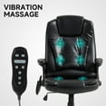 thumbnail image 3 of CoSoTower Chaise de Bureau Inclinable de Massage, Chaise de Bureau Exécutive avec Dossier Haut, Roues Pivotantes, Noir, 3 of 7