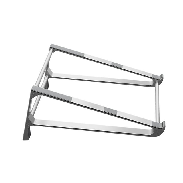 Soporte para computadora portátil antideslizante, soporte vertical de almacenamiento para ver fotos y jugar. Plata
