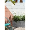 thumbnail image 6 of Veradek Demi Series 30" Long Plastic-Stone Planter - Gray, 6 of 10