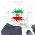 thumbnail image 5 of Tops de Cuello Alto para las Mujeres Amante Impreso Cuello Redondo Manga Corta Camiseta Casual, Blusa Diaria de Estiramiento Suave, 5 of 5