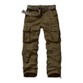 thumbnail image 1 of LIURUIJIA Women's Cotton Casual Military Army Cargo Combat Work Pants with 8 Pocket,Brown, 1 of 6