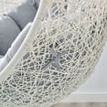 thumbnail image 6 of Modway Hide Modern Rattan/Fabric Outdoor Swing Chair with Stand in White/Gray, 6 of 8