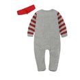 thumbnail image 2 of Conjunto de gorro de mameluco para bebé Mono estampado de rayas navideñas FleinngHoz JD710495483, 2 of 6