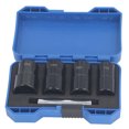 thumbnail image 2 of Nut Bolt Extractor Kit, 17mm 19mm 21mm 22mm Metric Cr Mo Steel Rustproof High Hardness Bolt Extractor Kit Portable  for Industrial Repairs, 2 of 7