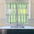 thumbnail image 3 of Kitchen Curtains 24 Inch Short - 3 Panel Set, Rod Pocket Window Curtain, 100% Polyester for Farmhouse, Cafe, Kitchen, Living Room, Bedroom, Rustic Buffalo Plaid & Geometric Design, Easy Wash, 3 of 5