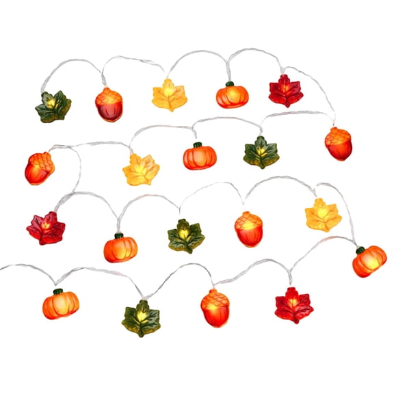 ZJNGJC Halloween Party Light Up Decoration For Night Festive LED Hanging Home Yard Autumn Pumpkin Maple Leaf Glow Bendable Ornaments Orange